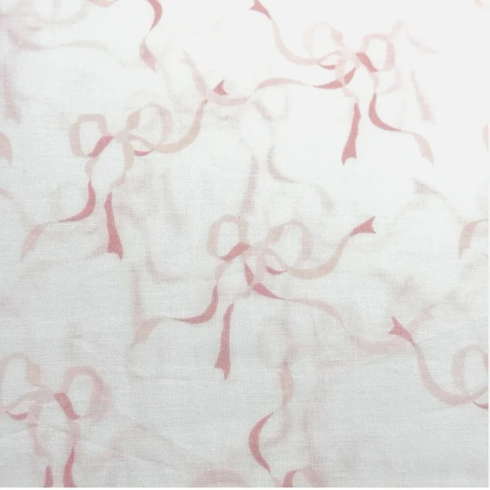 NEW 4pc Laura Ashley KING Sheet Set PINK TRAILING BOWS RIBBON Coquette Cottage